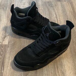 Jordan 4 2020 Black Cats Size 10.5 Black Sneakers